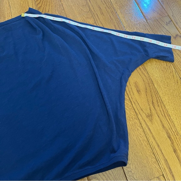 Vince Cotton Navy Blue Boatneck Shirt - Picture 7 of 8